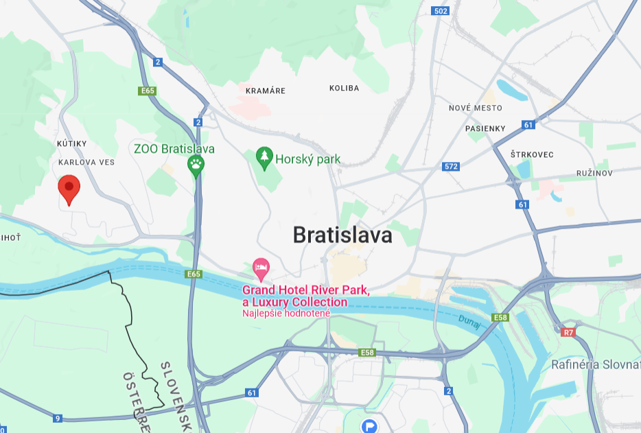 mapa Bratislava